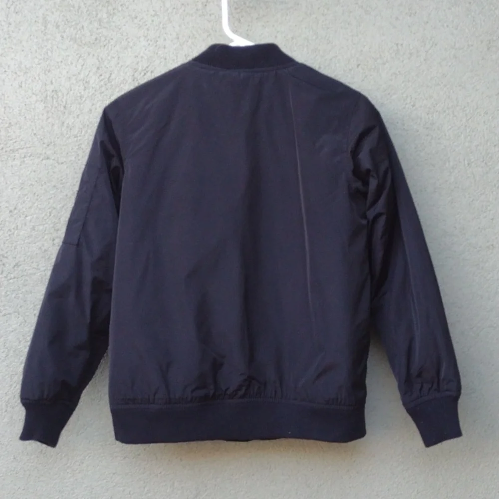 Old Navy Black Bomber Jacket Youth Large (10-12)